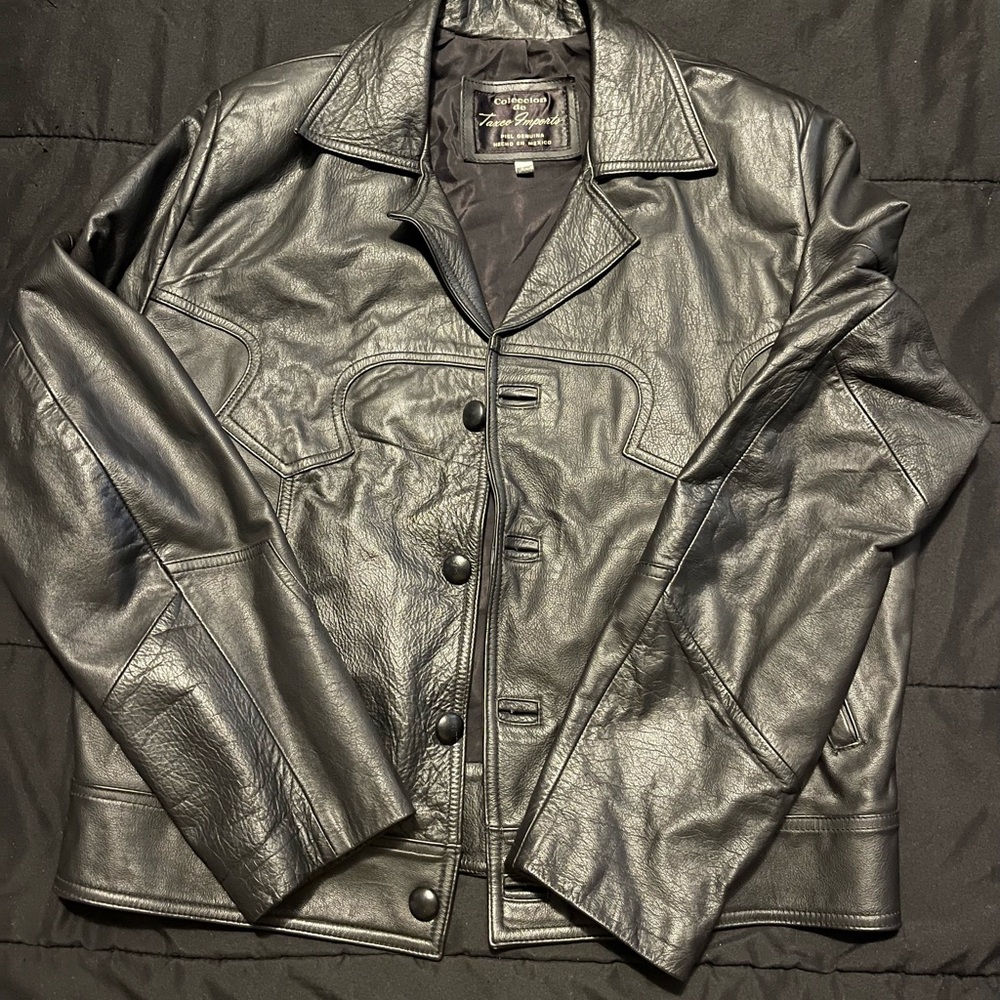 Leather Dark Gray Jacket